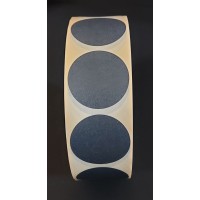 F3730 rol @ 2.000 etiketten permanent rond 35 antraciet blanco